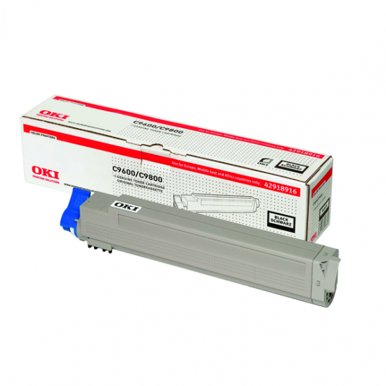 Oki C9600/C9800 Black Original Toner Cartridge (42918916) 